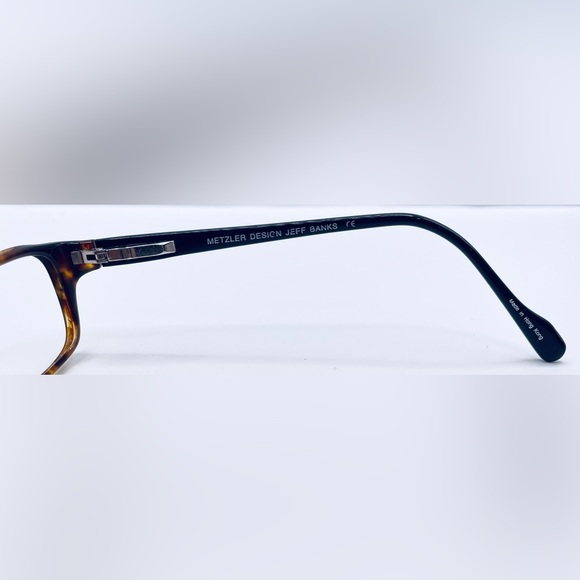 Vintage Jeff Banks B228 Tortoise Rectangular Sunglasses Frames Only - Picture 7 of 8